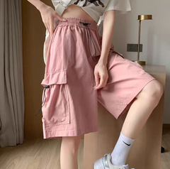 ボトムス カーゴパンツ ハーフパンツ 夏パン ウエストゴム 涼しい [1062]