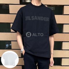 【2025春夏物モデル】☆3/25入荷☆ JIL SANDER ジルサンダー J03GC0137 J20243 半袖 カットソー Tシャツ オーバーシルエット ロゴプリント ★選べる2カラー★ ホワイト/ブラック メンズ