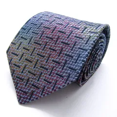 ミッソーニ ブランド ネクタイ シルク 小紋柄 総柄 伊製生地 PO メンズ ネイビー Missoni 【中古】