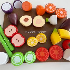 ウッディプッディ　木製食材おもちゃセット  24点セット　WOODY PUDDY
