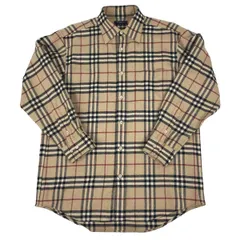 バーバリー BURBERRY チェック柄 長袖シャツ ハウスチェック トップス 長袖シャツ ウール アンゴラ 絹 ベージュ メンズ 【中古】のサムネイル
