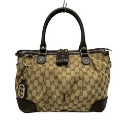 GUCCI(グッチ) ハンドバッグ スーキー 247902 ベージュ×ダークブラウン レザー