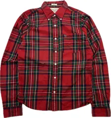 Abercrombie&Fitch ☆ アバクロンビー＆フィッチ レッド チェック ボタンダウン シャツ 長袖 L メンズ 秋冬 アメカジ オシャレ 古着■DE313