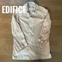 古着 EDIFICE 薄手 コート エディフィス ステンカラーコート トレンチコート スプリングコート