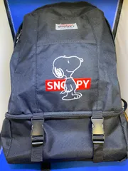 最終値下げ‼️地域限定送料無料‼︎スヌーピー🍀リュックサック　2層デザイン　ブラック　刺繍　*1975