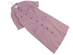 KUMIKYOKU 組曲 総柄 シャツ ワンピース size2/紫ｘピンク ■◆ レディース
