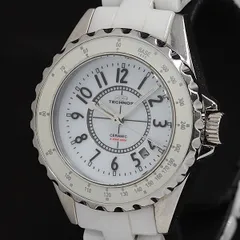 テクノスT2587クロノグラフ白文字盤ビンテージメンズ腕時計