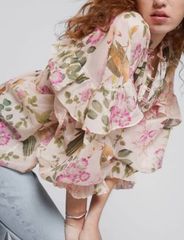 〈New〉2025 Silk Sheer Frill Blouse - Pink - Not Available in Japan
