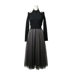 MERCURYDUO チュールドッキング 2WAY リブニット ワンピース