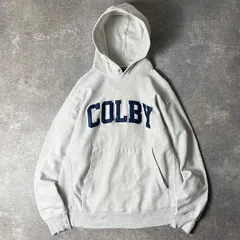 00s Champion カレッジ パッチ 刺繍 オリジナル リバースウィーブ スウェット フード パーカー L / 00年代 オールド チャンピオン