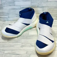 【新品／訳アリ】adidas　PureBOOST X　白／青　レースレス　23.5cm