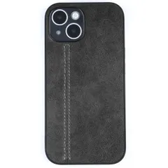 iPhone15 Plus ケース アイフォン15 プラス  レザー 薄型 ソフト ケース 【Color】 ブラック