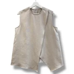 for/c フォーシー リネンライクアシンメトリーノースリーブトップス サイズL ベージュ系 ノースリーブ シャツ ブラウス シンプル 無地 レディース 夏 ゴーゴー古着マルイ草加店1503