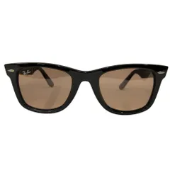 美品 Ray-Ban レイバン WAYFARER ウェイファーラー ウェリントン サングラス メガネ 眼鏡 RB2140F サイズ52 22-150 黒 ブラック メンズ 古着 中古 USED
