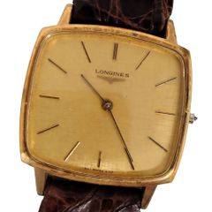 LONGINES ロンジン スクエア 手巻き メンズ リューズ外れのジャンク品 腕時計 正規品 / C694