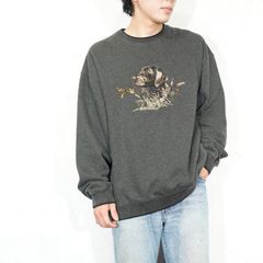 USA VINTAGE croft & barrow DOG EMBROIDERY DESIGN SWEAT SHIRT/アメリカ古着わんこ刺繍デザインスウェット