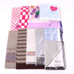 ミッシェルクラン/クレージュ他 ハンカチ 10点セット 未使用 ブランド まとめて 大量 メンズ レディース MICHEL KLEIN etc 【中古】