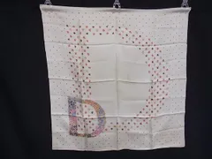 ChristianDior クリスチャンディオール 大判 花柄 スカーフ ストール ショール レディース ベージュ系×マルチカラー DI4078