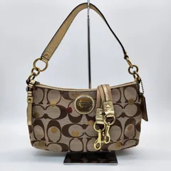 【美品】Coach コーチ ショルダーバッグ 斜め掛け ハート キャンバス シグネチャー 2way F19125