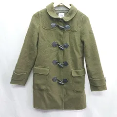 ■ ⊇ NIMES ステンカラー ウール 長袖 ダッフルコート サイズ表記なし カーキ レディース E  【1409100065039】