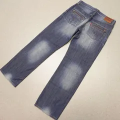 -182★ Levi's リーバイス 502 ユーズド加工 ストレート デニム パンツ ジーンズ W34 ジッパー付き バックポケット 古着
