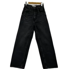 AZUL BY MOUSSY アズールバイマウジー ハイウエスト ワイドデニムパンツ sizeS/ブラック