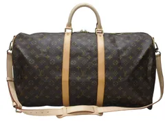 極美品 LOUIS VUITTON ルイヴィトン モノグラム キーポルバンドリエール55 M41414 ボストンバック ブラウン 中古 4b004664