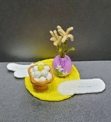あみぐるみ 七夕飾り 7月 七夕 天の川 クマ 置物 飾り物