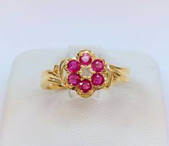 マスミカサハラ　18K WG プレシャスストーン フラワー リング マスミカサハラ 18K WG プレシャスストーン フラワー リング - メルカリ