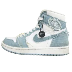 良品 NIKE ナイキ ウィメンズ エア ジョーダン 1 レトロ ハイ OG スニーカー シューズ 靴 デニム DM9036-104 サイズ23.5cm ブルー レディース 古着 中古 USED