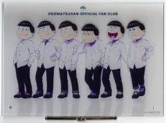 【中古】アクリルスタンド・アクリルパネル 6つ子(シャツ松ver./スタート) FC限定アクリルプレート 「おそ松さん ～ニートの生きざま展～」 ファンクラブ限定