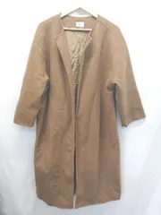 ◇ ⊇ emi+ エミプラス 長袖 ノーカラー コート 表記なし ブラウン系 レディース E  【1507230004109】