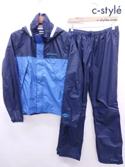 X323 [人気] Columbia コロンビア レインスーツ S ネイビー×ブルー Simpson Sanctuary Rainsuit PM0124 セットアップ | Q★
