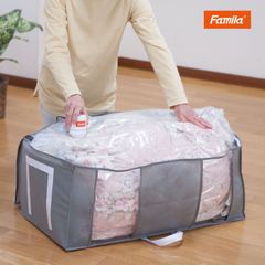【新品※ショップ出品】ファミラ 掃除機のいらない圧縮収納ボックス 吸引機付き 9点セット