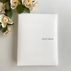 カード式ゲストブック カード100枚入り レザー調ホワイト シュロス 結婚式