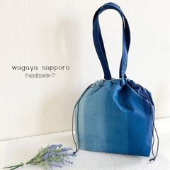 巾着バッグ　着物生地