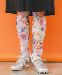 ScoLar（スカラー）花・ヒョウ・メルヘン 3柄展開チュールレギンス　オフホワイト、オレンジ、パープル　151649