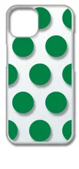 【新品未使用】iPhone13 アイフォン13 クリア ハードケース ドット柄 水玉 (ダークグリーン) スマホケース カバー cl-iphone13-dotbig-12