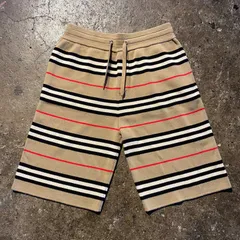 BURBERRY 19SS ケントストライプ ニットパンツ バーバリー ハーフパンツ