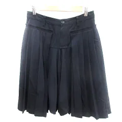 ズッカ zucca キュロットパンツ ハーフ プリーツ M 黒 ブラック /AUのサムネイル