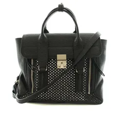 3.1 フィリップリム 3.1 phillip lim パシュリ Pashli ハンドバッグ ショルダーバッグ 2way レザー 黒 ブラック シルバー /YT ●Dのサムネイル