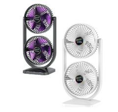 USB 充電式 2連 ファン フレキシブル 扇風機 アウトドア スタンド式 循環 冷却 省エネ tec-tatefan