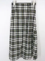 ◇ OPAQUE.CLIP ウエストゴム 膝下丈 タイト ナロー スカート サイズ36/S ブラック ホワイト系 イエロー レディース P  【中古】 【1210060006204】