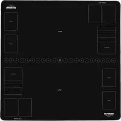 EXCITEHOBBY プレイマット シンプルデザイン カードゲーム 滑りにくい めくりやすい バトルフィールド 60cmx60cm デジモン( 黒)