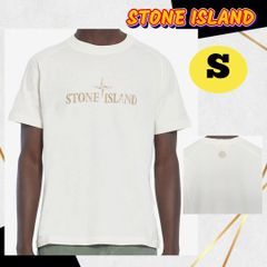 正規品 STONE ISLAND ストーンアイランド ロゴプリント コットン 半袖 Tシャツ S