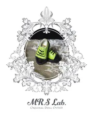 ドールシューズ：【Original】紐付きレザースニーカー アップルグリーン