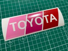3色TOYOTAカッティングステッカー ミルキーピンク ピンク 赤 トヨタ豊田