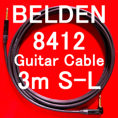 BELDEN 8412 Guitar, Bass Cable w / Neutrik NP2X-B , NP2RX-B Gold Plated SL 3m