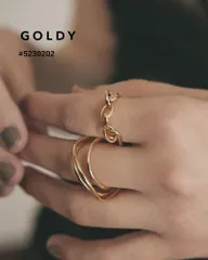 【SALE】GOLDY/ゴールディ/ストローク ライン × チェーン セットリング/アクセサリー/5230202