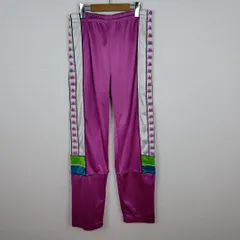 90s Kappa カッパ トラックパンツ サイドライン ロゴテープ パープル Lサイズ メンズ 古着 ストリート Y2K